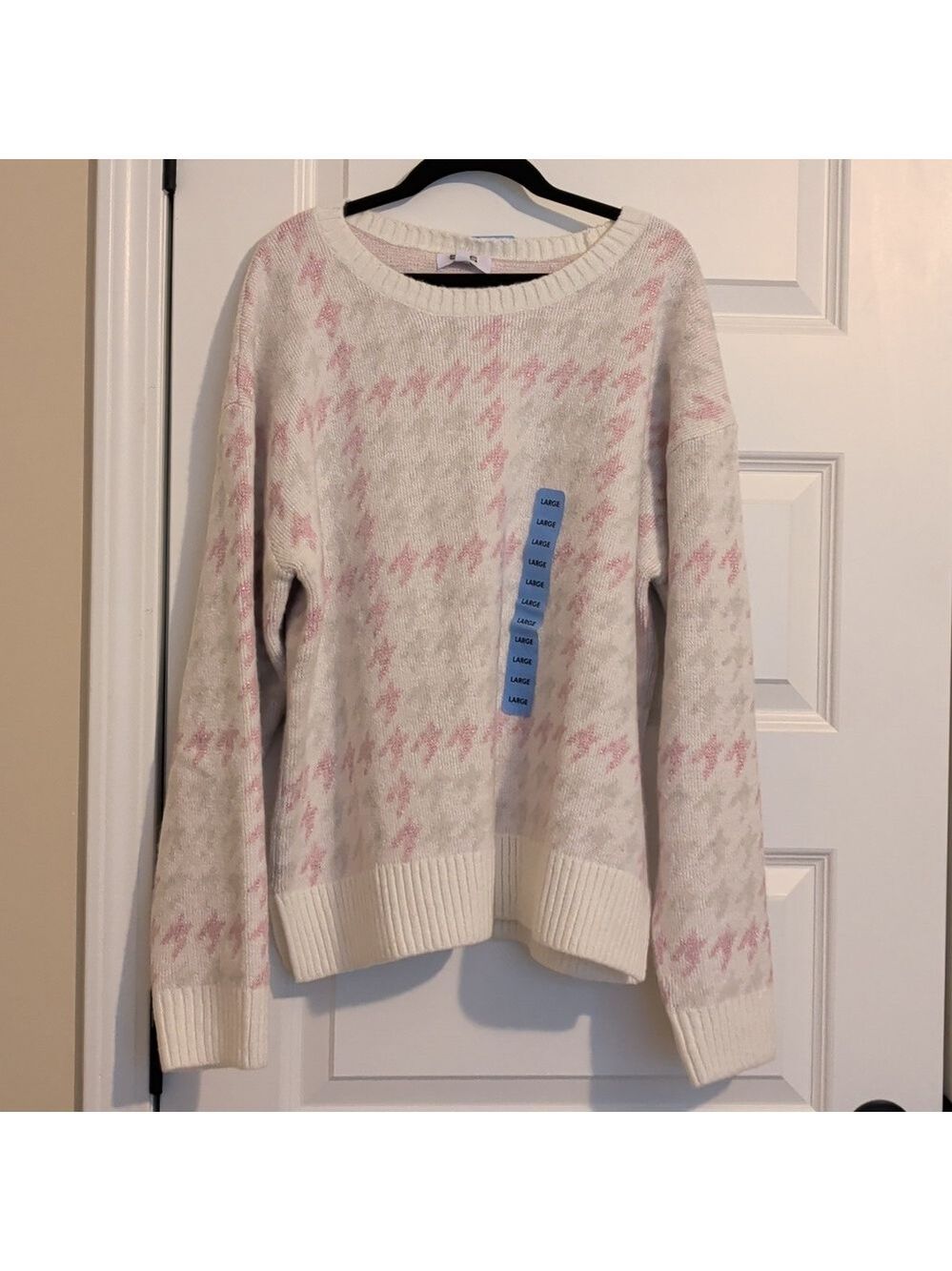Women's Pink Sparkle Sweater Size L - Picture 2 of 5